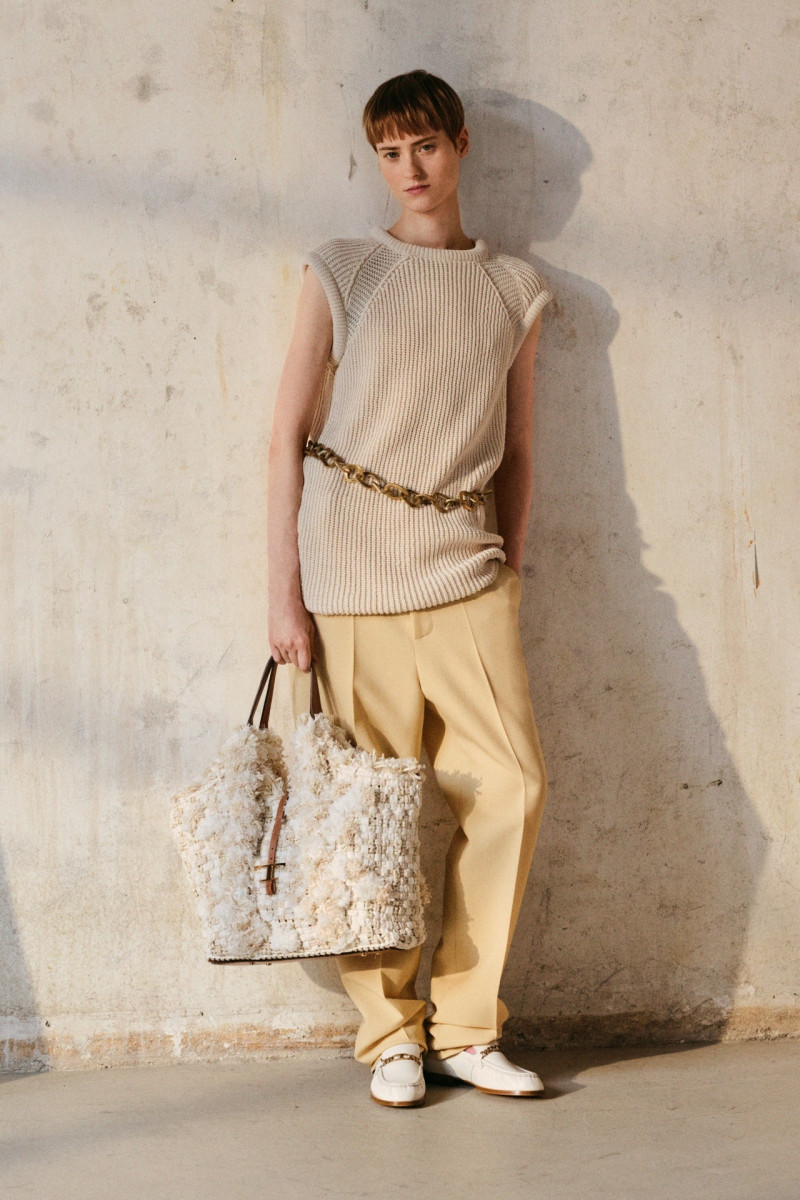 Meerle Haket featured in  the Tod\'s lookbook for Resort 2024