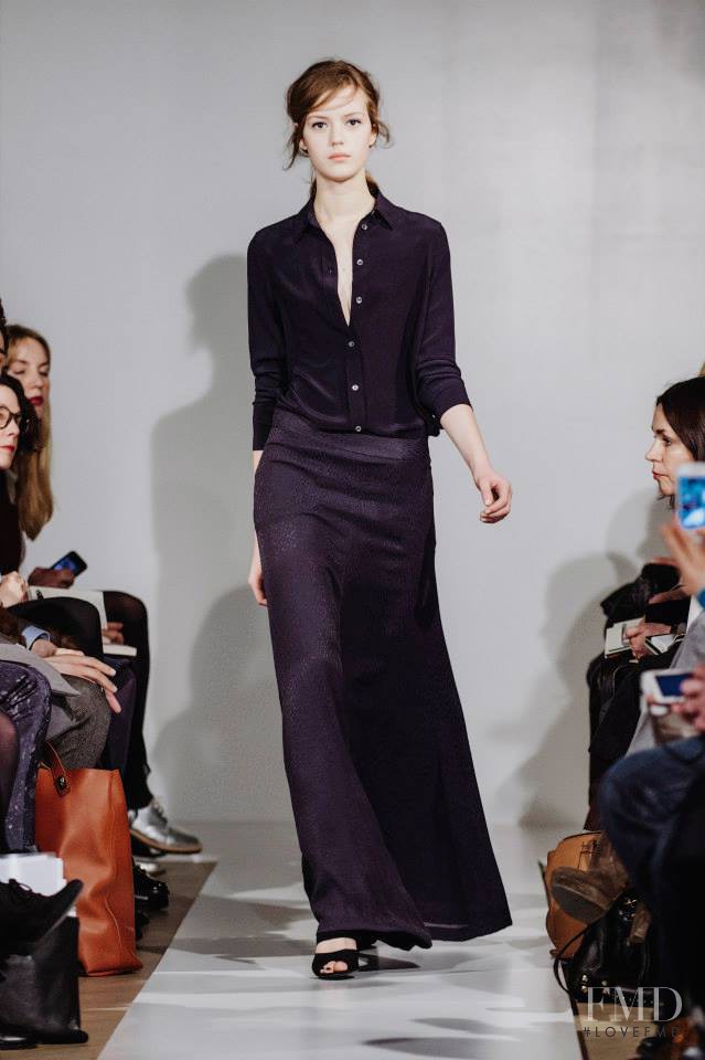 Esther Heesch featured in  the Filippa K fashion show for Autumn/Winter 2014