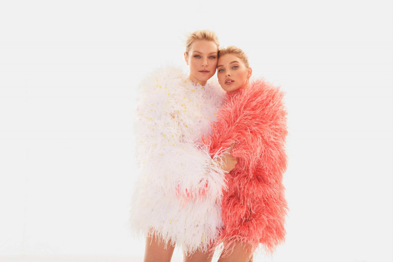 Elsa Hosk featured in  the Nicole + Felicia Evening lookbook for Spring/Summer 2020