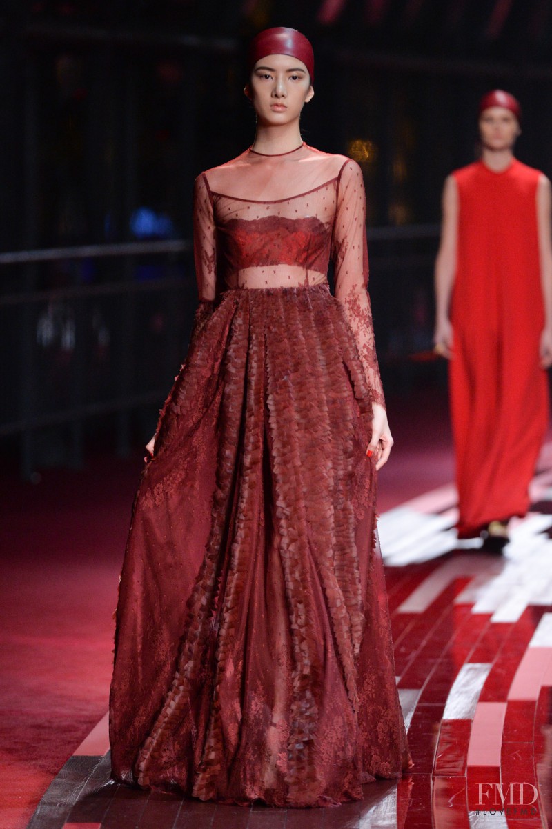 Cici Xiang Yejing featured in  the Valentino Red Collection fashion show for Spring/Summer 2013
