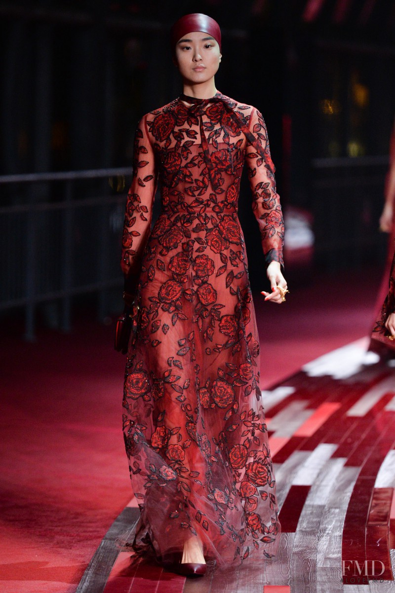 Yue Han featured in  the Valentino Red Collection fashion show for Spring/Summer 2013