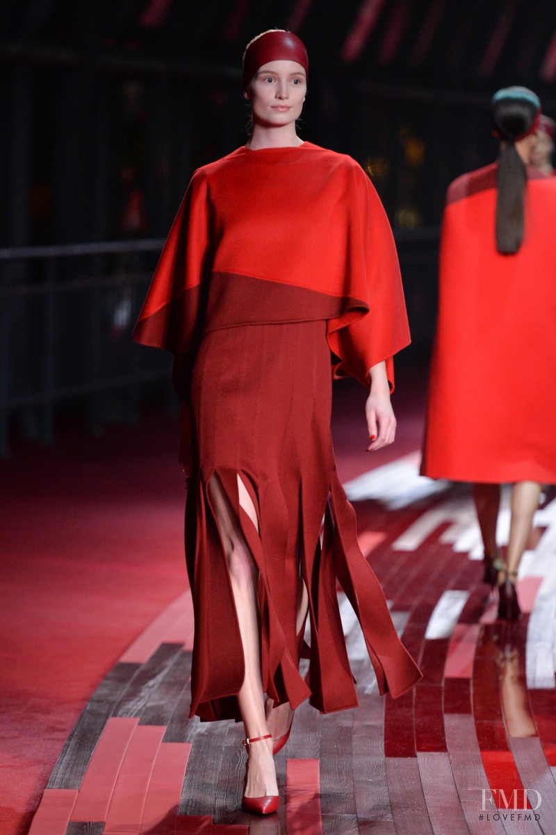 Maud Welzen featured in  the Valentino Red Collection fashion show for Spring/Summer 2013