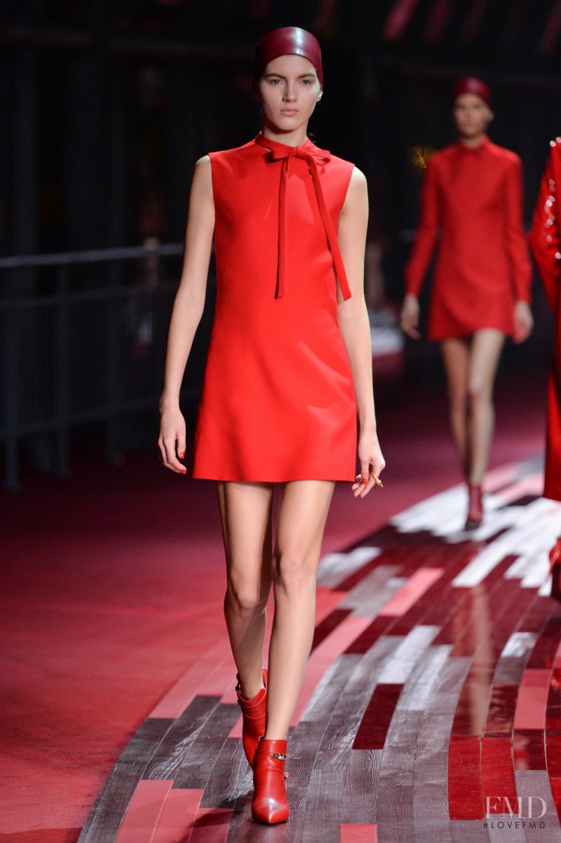 Valery Kaufman featured in  the Valentino Red Collection fashion show for Spring/Summer 2013