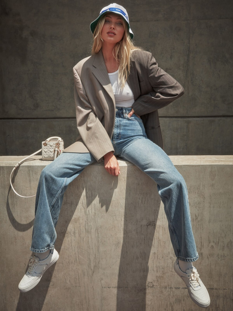 Elsa Hosk featured in  the Reformation Shoe Collection advertisement for Pre-Fall 2022