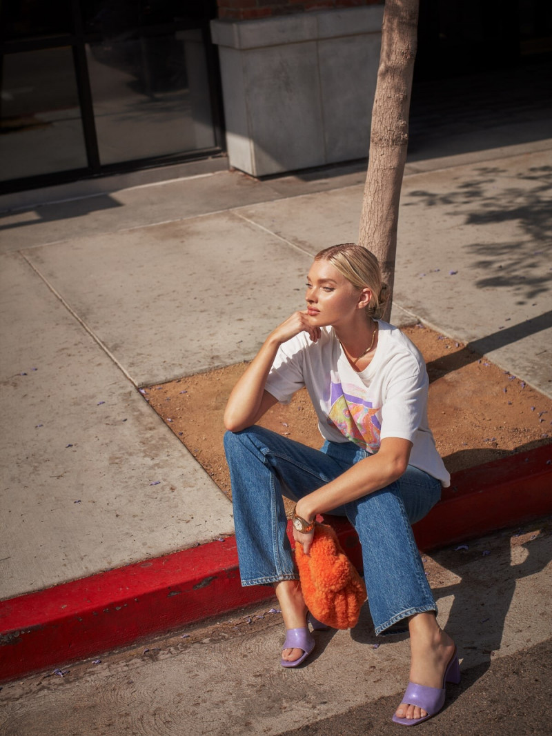 Elsa Hosk featured in  the Reformation Shoe Collection advertisement for Pre-Fall 2022