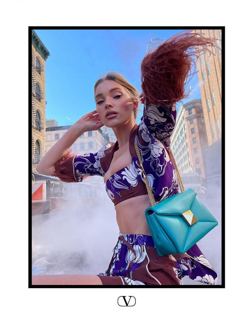 Elsa Hosk featured in  the Valentino advertisement for Spring/Summer 2022