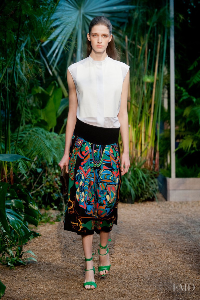 Josephine van Delden featured in  the Hermès fashion show for Spring/Summer 2014