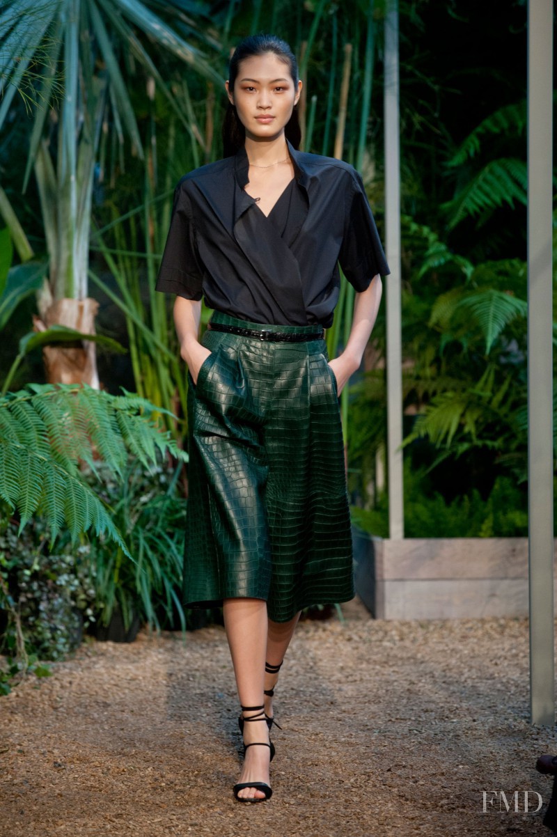 Chiharu Okunugi featured in  the Hermès fashion show for Spring/Summer 2014