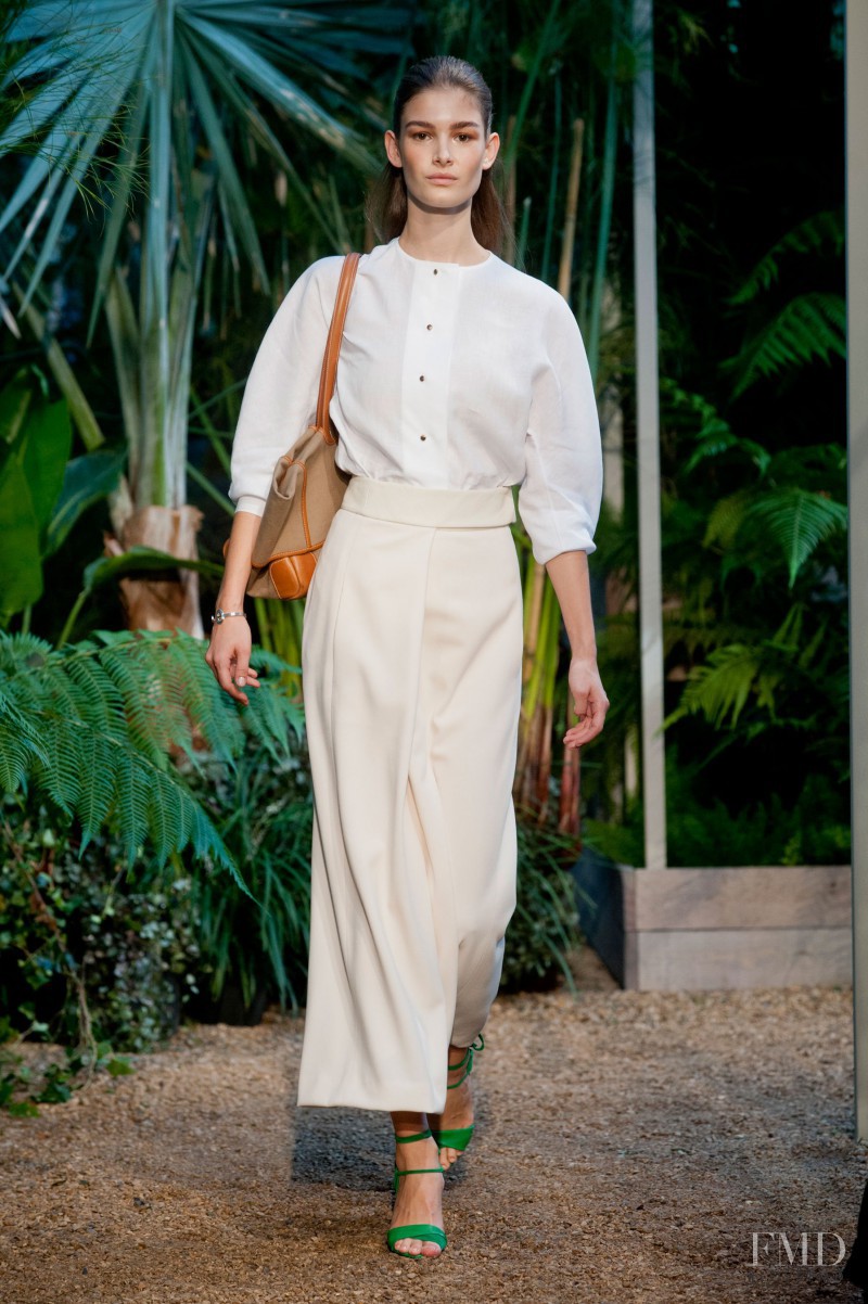 Ophélie Guillermand featured in  the Hermès fashion show for Spring/Summer 2014