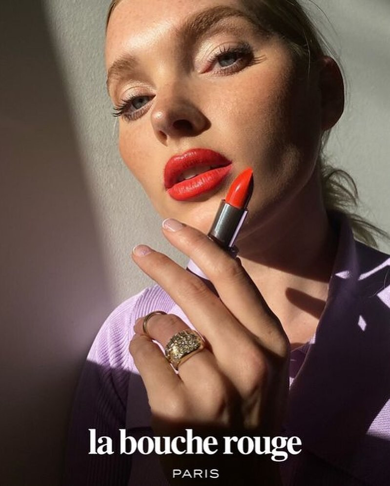 Elsa Hosk featured in  the La bouche rouge advertisement for Summer 2021