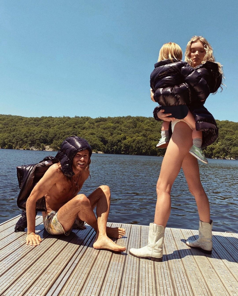 Elsa Hosk featured in  the Moncler advertisement for Autumn/Winter 2020