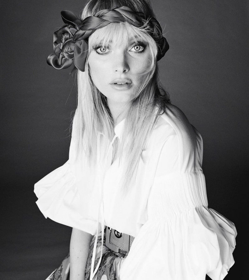 Elsa Hosk featured in  the Luisa Spagnoli advertisement for Spring/Summer 2020