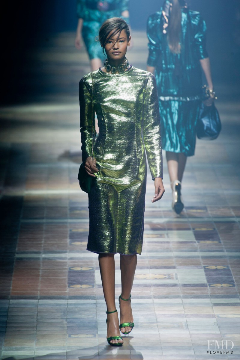 Malaika Firth featured in  the Lanvin fashion show for Spring/Summer 2014