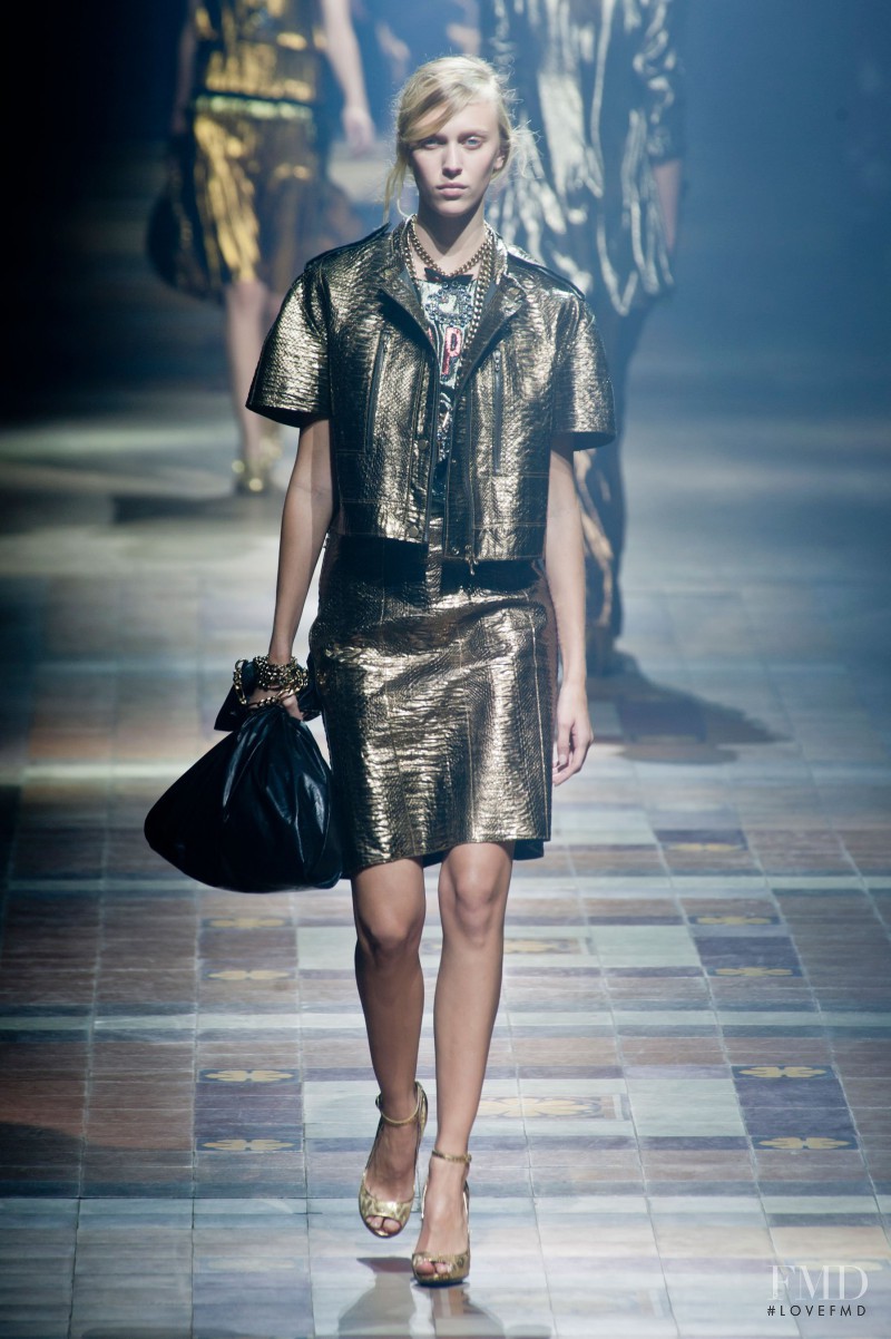Juliana Schurig featured in  the Lanvin fashion show for Spring/Summer 2014