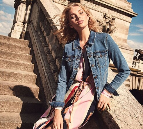 Elsa Hosk featured in  the Vero Moda advertisement for Spring 2019