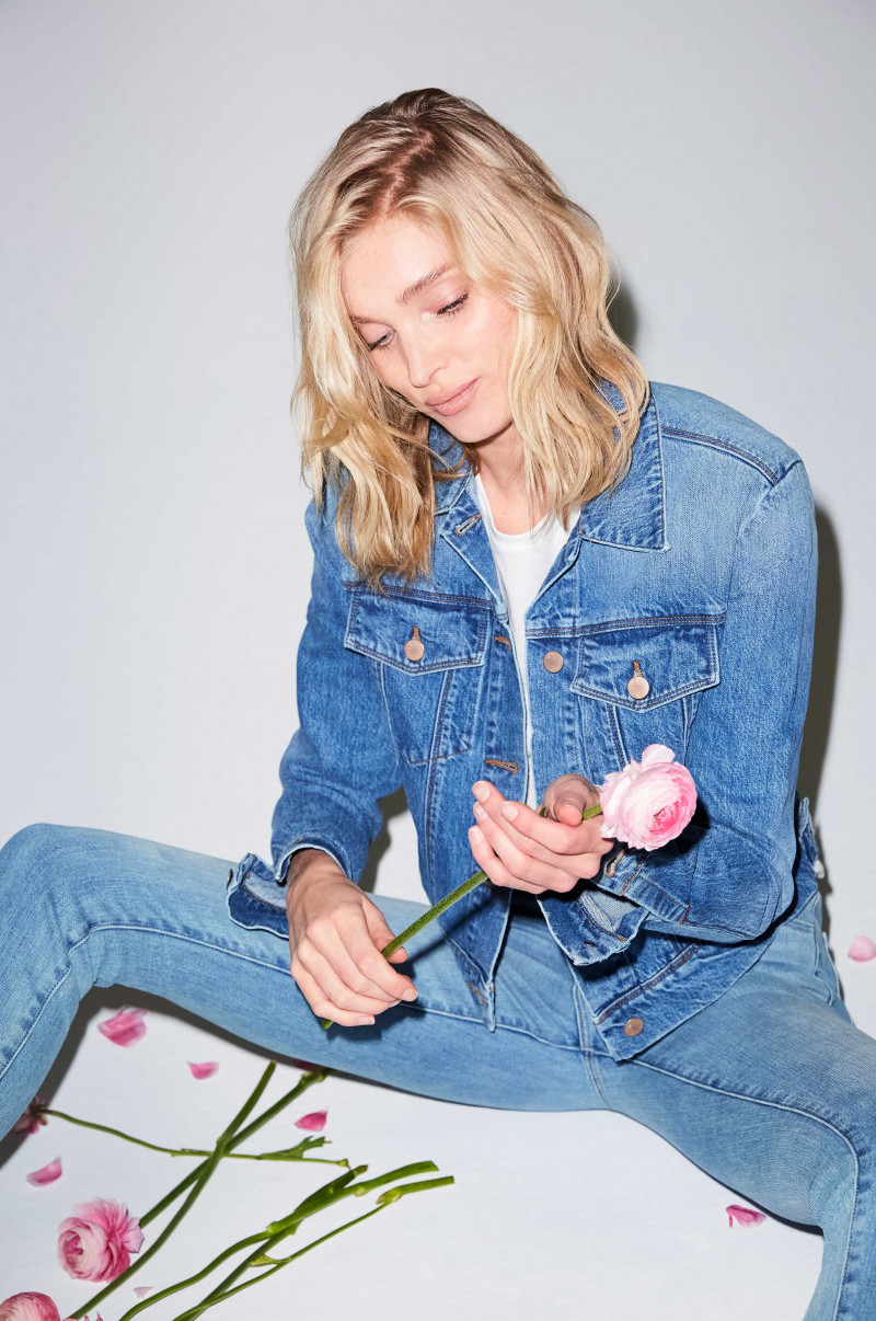 Elsa Hosk featured in  the J Brand advertisement for Spring 2018