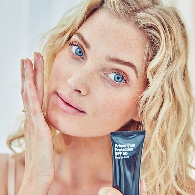 Elsa Hosk featured in  the Bobbi Brown advertisement for Summer 2018