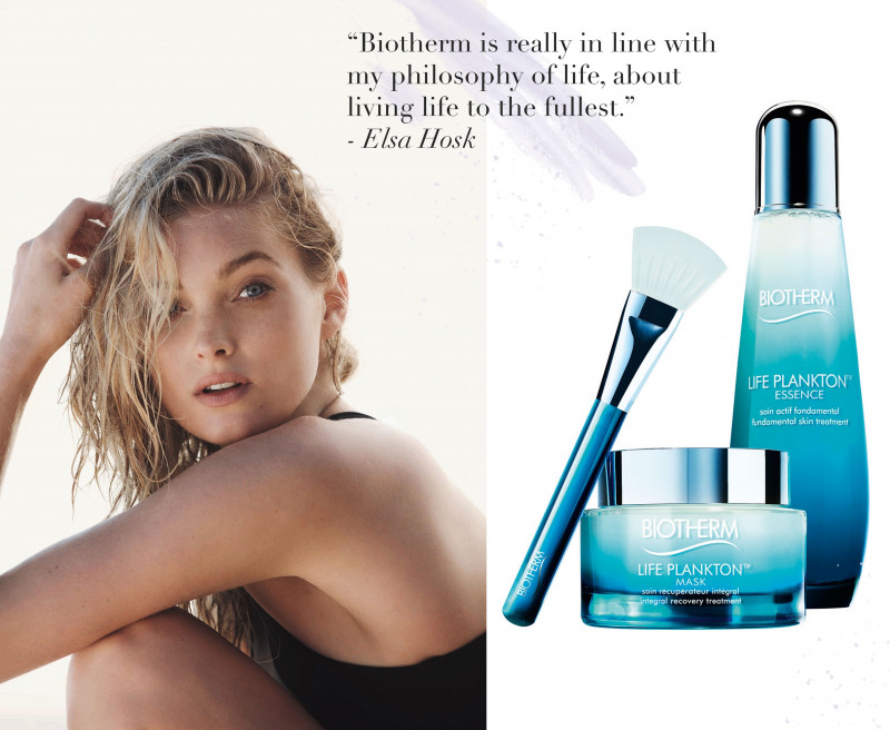 Elsa Hosk featured in  the Biotherm advertisement for Spring/Summer 2017