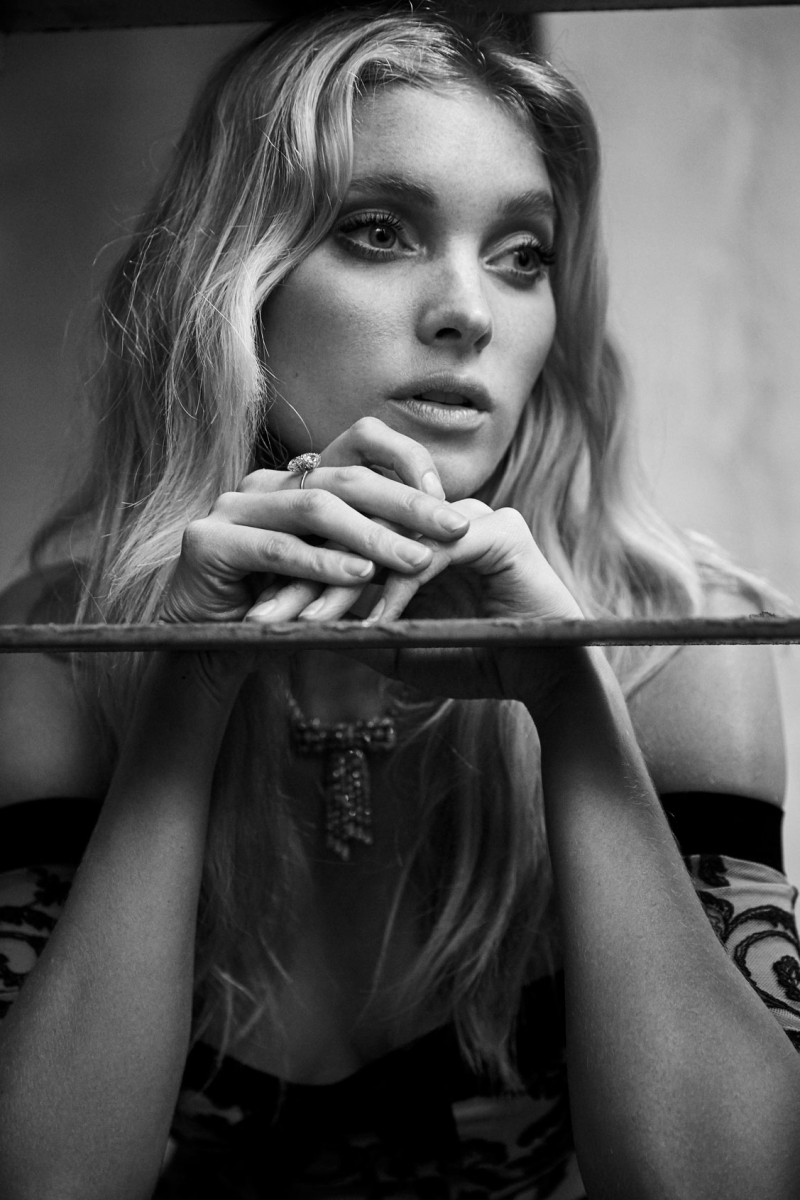 Elsa Hosk featured in  the For Love & Lemons lookbook for Holiday 2016