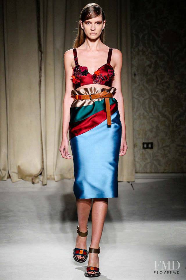 Roberta Cardenio featured in  the Aquilano.Rimondi fashion show for Spring/Summer 2014