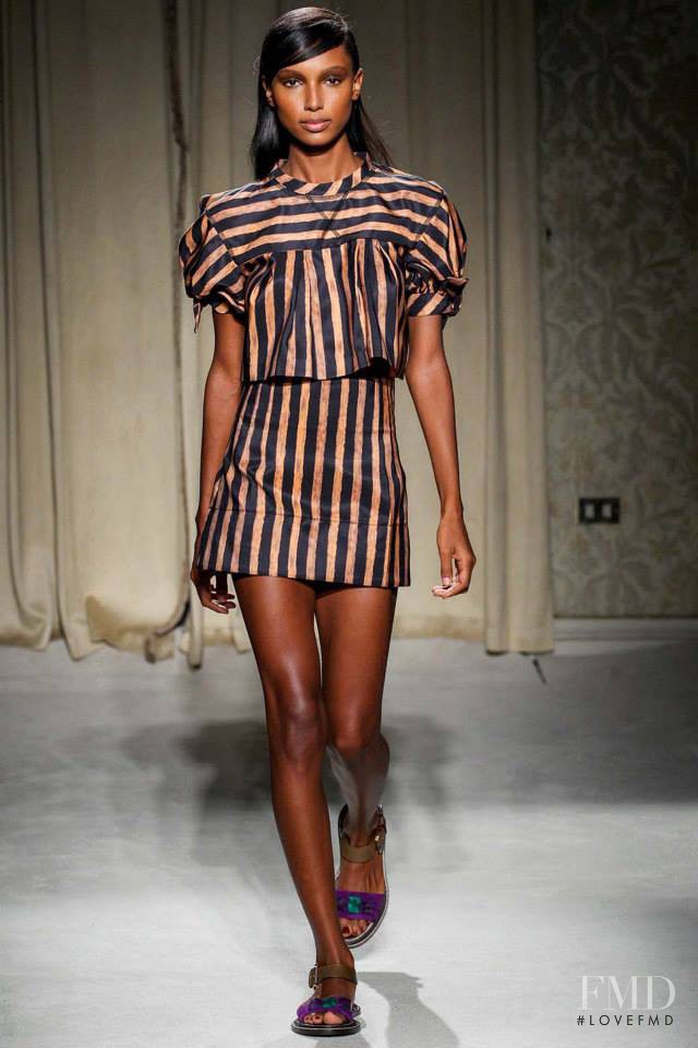Jasmine Tookes featured in  the Aquilano.Rimondi fashion show for Spring/Summer 2014