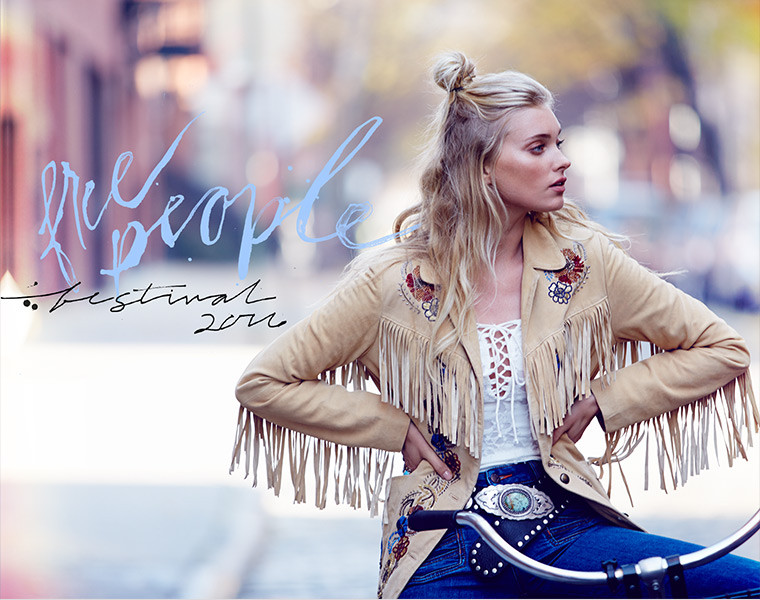 Elsa Hosk featured in  the Free People lookbook for Spring/Summer 2016