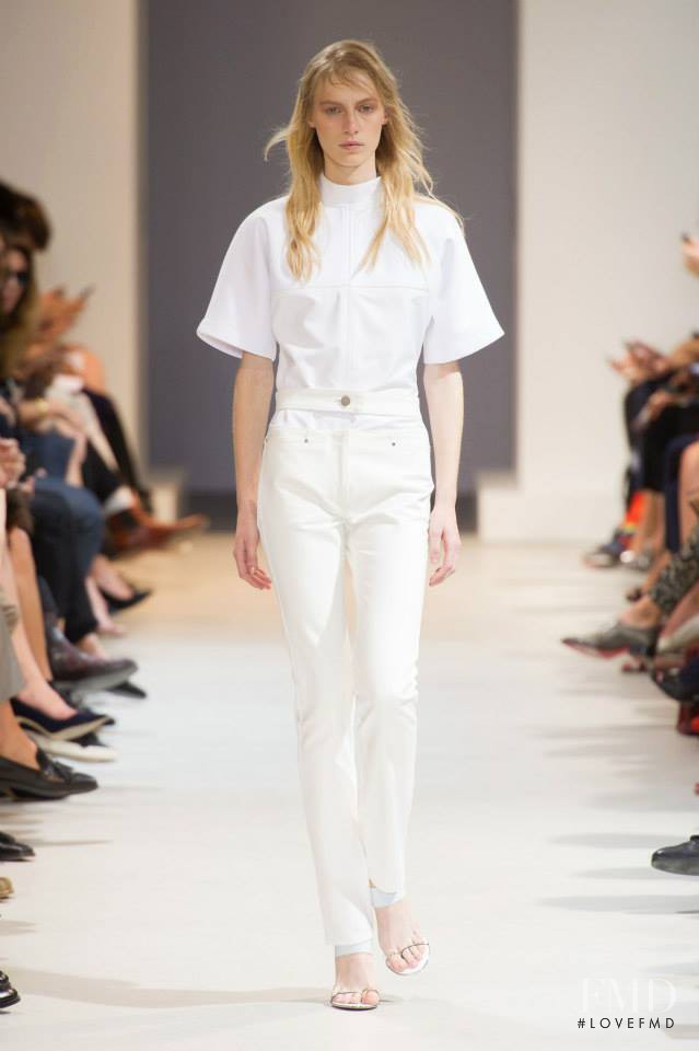 Julia Nobis featured in  the Paco Rabanne fashion show for Spring/Summer 2014