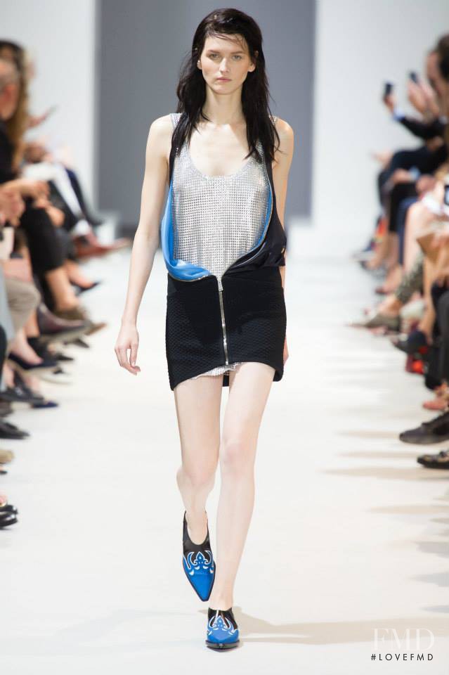 Katlin Aas featured in  the Paco Rabanne fashion show for Spring/Summer 2014