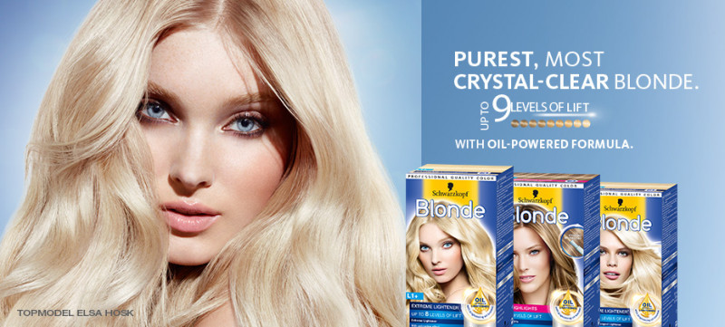 Elsa Hosk featured in  the Schwarzkopf advertisement for Autumn/Winter 2015