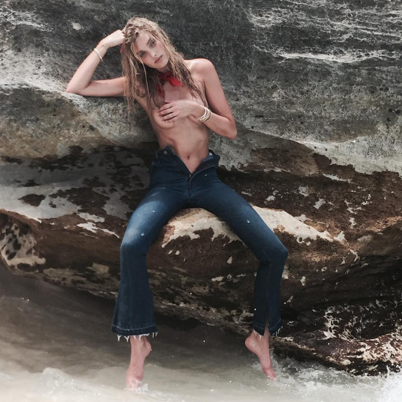 Elsa Hosk featured in  the RE/DONE Jeans advertisement for Autumn/Winter 2015