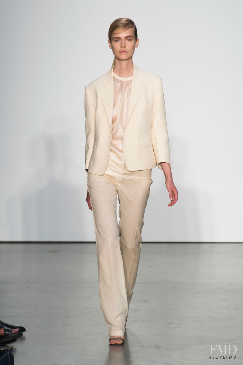 Stina Rapp featured in  the Reed Krakoff fashion show for Spring/Summer 2014