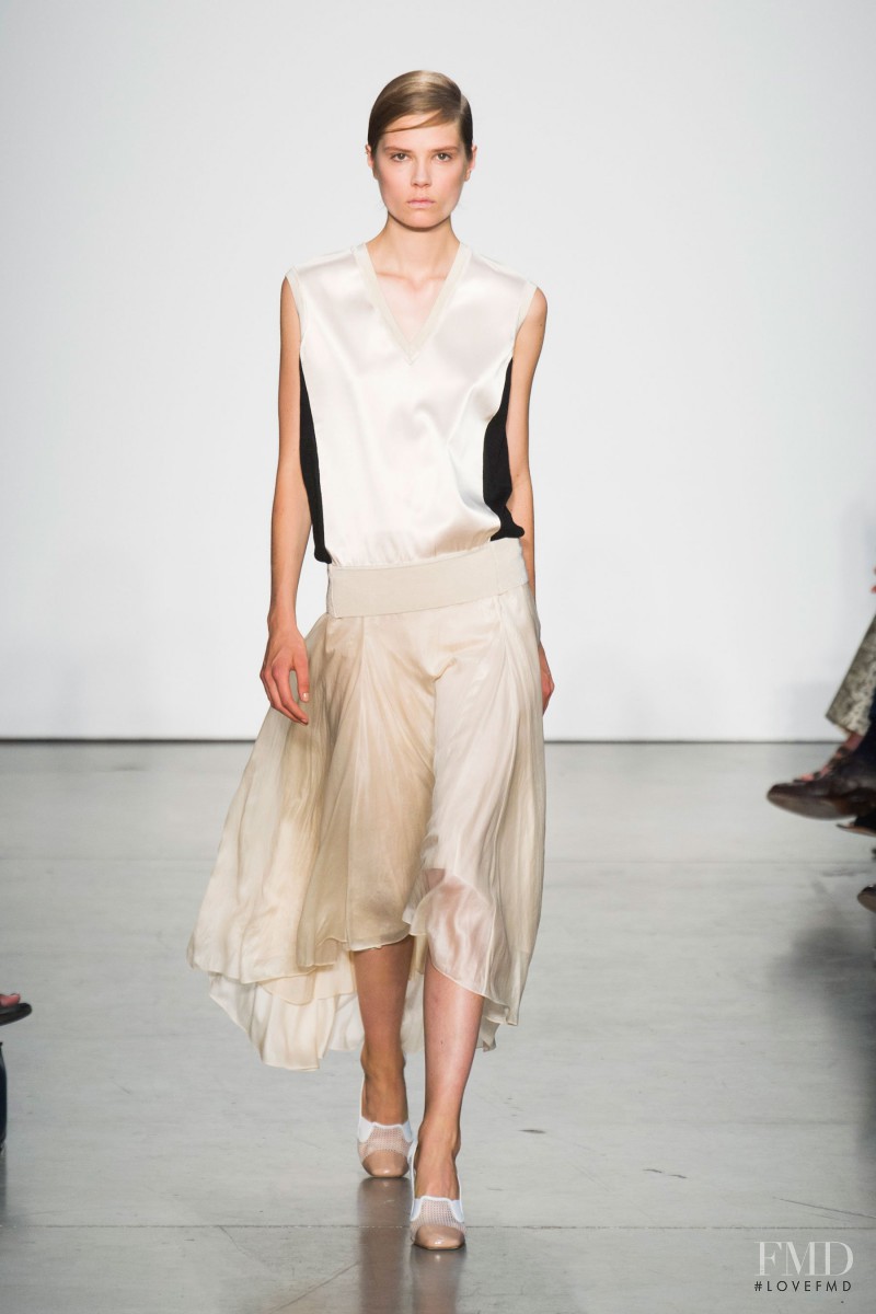 Caroline Brasch Nielsen featured in  the Reed Krakoff fashion show for Spring/Summer 2014