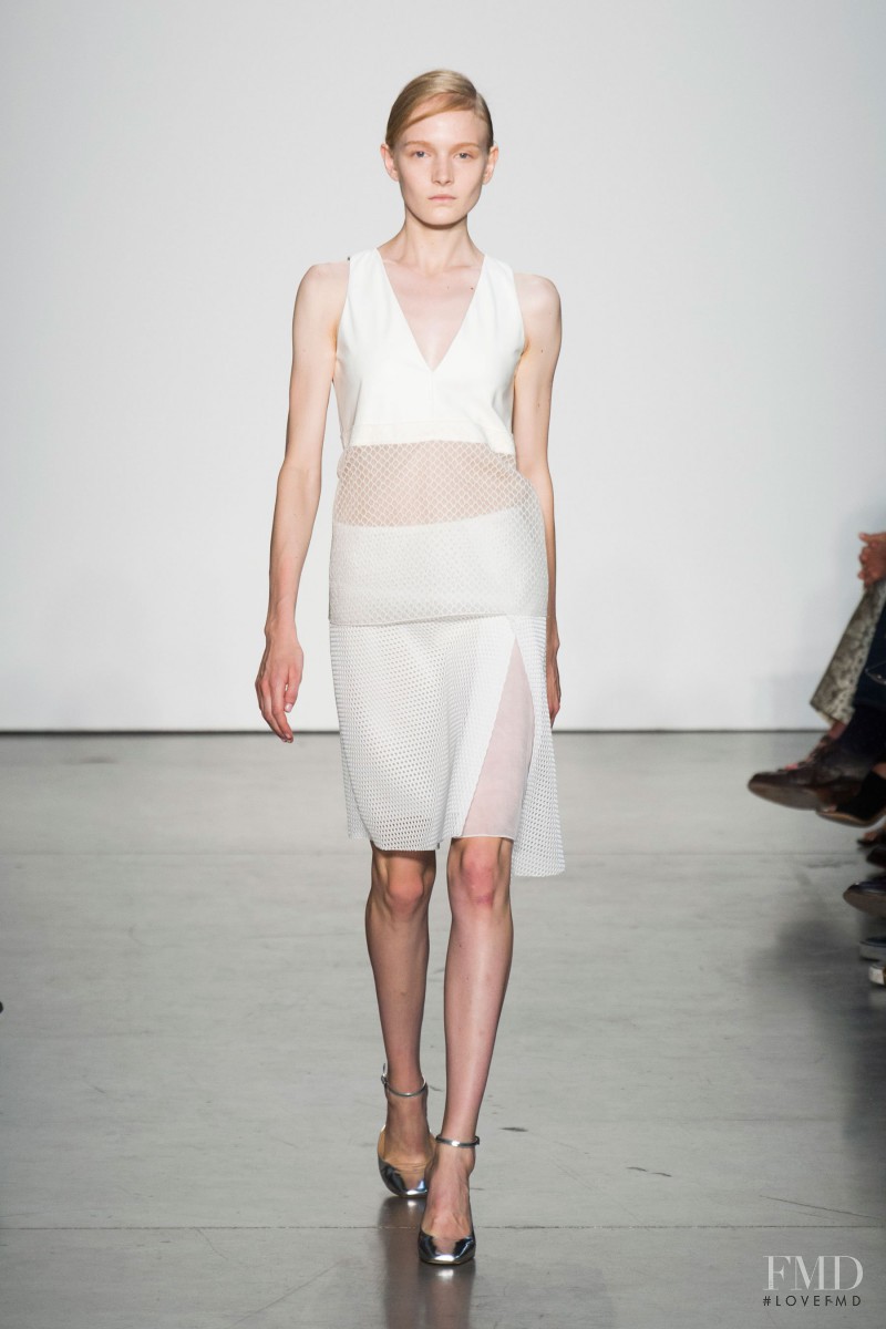 Maja Salamon featured in  the Reed Krakoff fashion show for Spring/Summer 2014