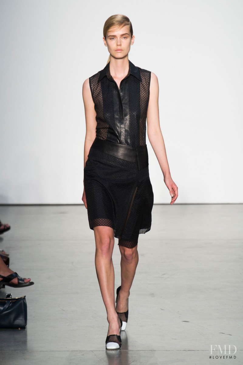 Stina Rapp featured in  the Reed Krakoff fashion show for Spring/Summer 2014