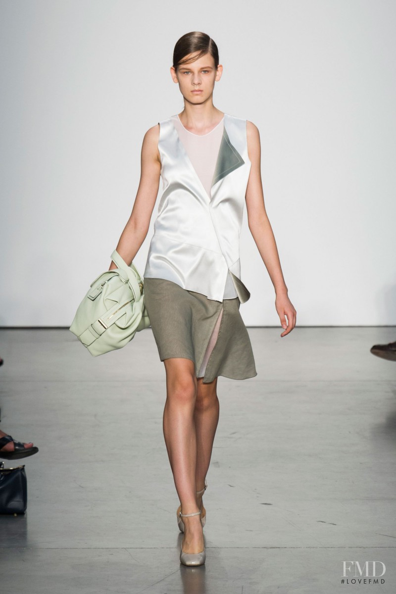 Joanna Tatarka featured in  the Reed Krakoff fashion show for Spring/Summer 2014