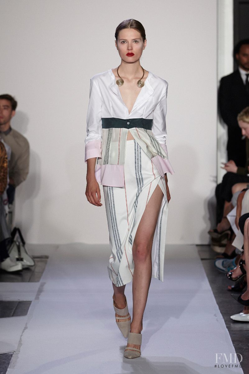 Caroline Brasch Nielsen featured in  the Altuzarra fashion show for Spring/Summer 2014