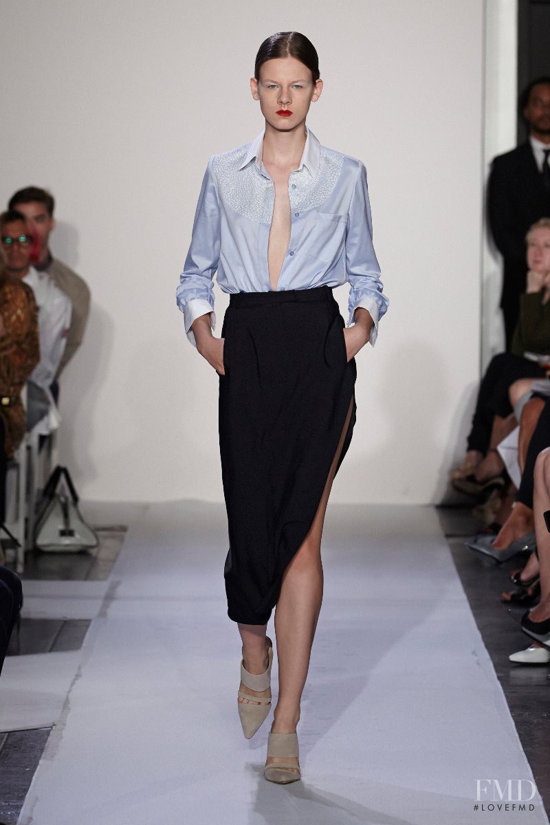 Joanna Tatarka featured in  the Altuzarra fashion show for Spring/Summer 2014