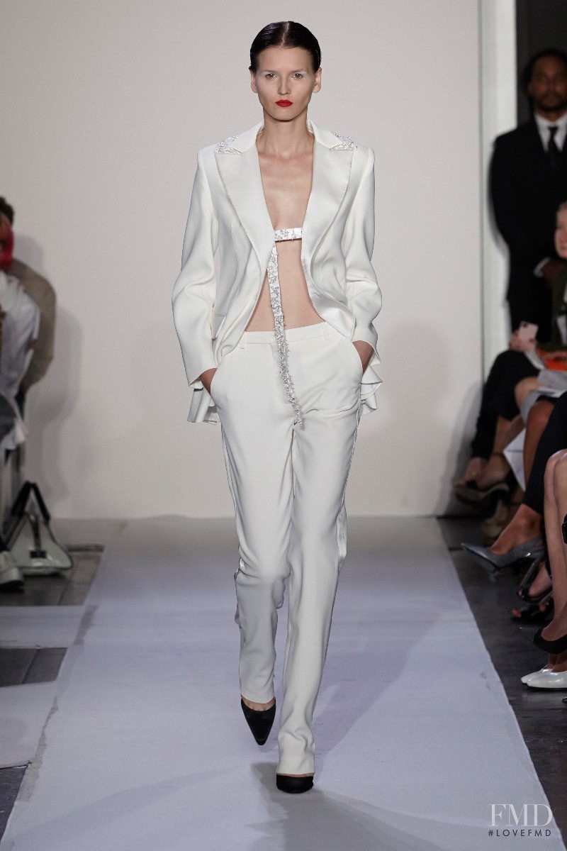 Katlin Aas featured in  the Altuzarra fashion show for Spring/Summer 2014