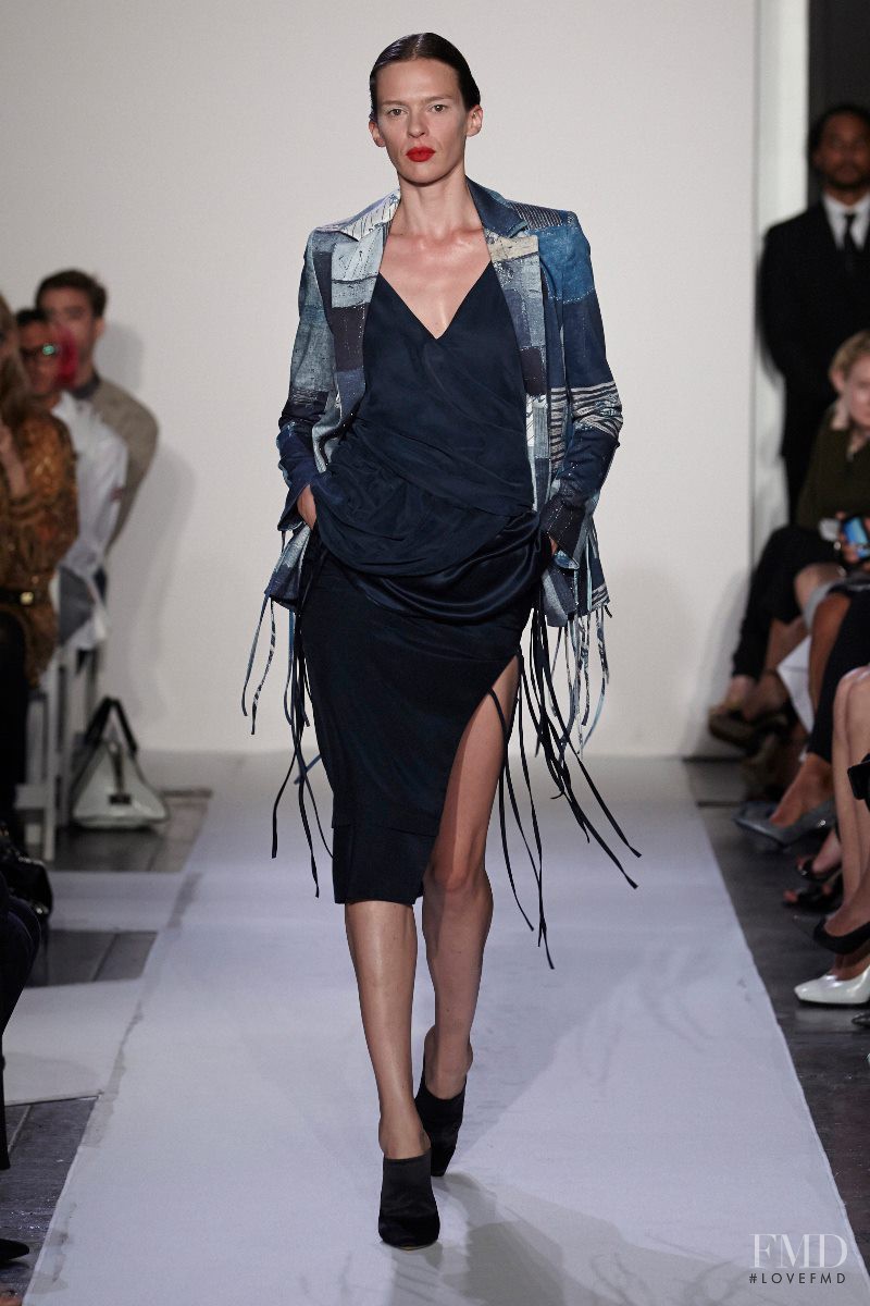 Elise Crombez featured in  the Altuzarra fashion show for Spring/Summer 2014