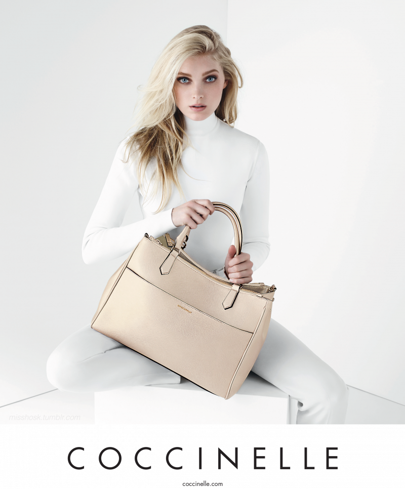 Elsa Hosk featured in  the Coccinelle advertisement for Autumn/Winter 2014