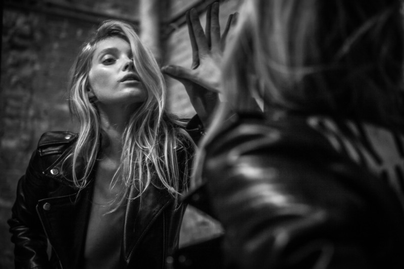 Elsa Hosk featured in  the BLK DNM advertisement for Spring/Summer 2014