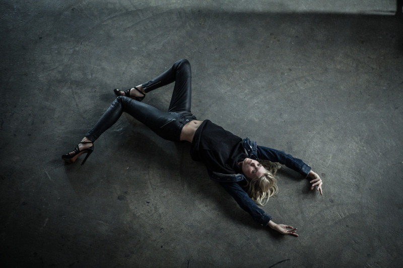 Elsa Hosk featured in  the BLK DNM advertisement for Spring/Summer 2014