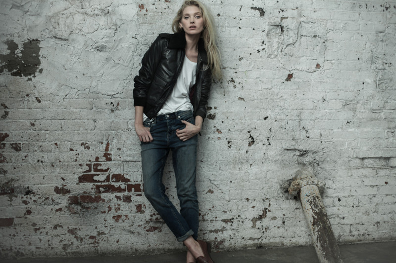 Elsa Hosk featured in  the BLK DNM advertisement for Spring/Summer 2014