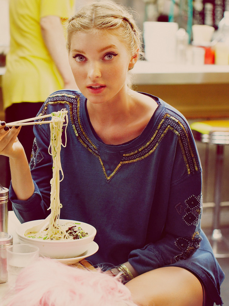 Elsa Hosk featured in  the Free People Lost in Tokyo lookbook for Fall 2013