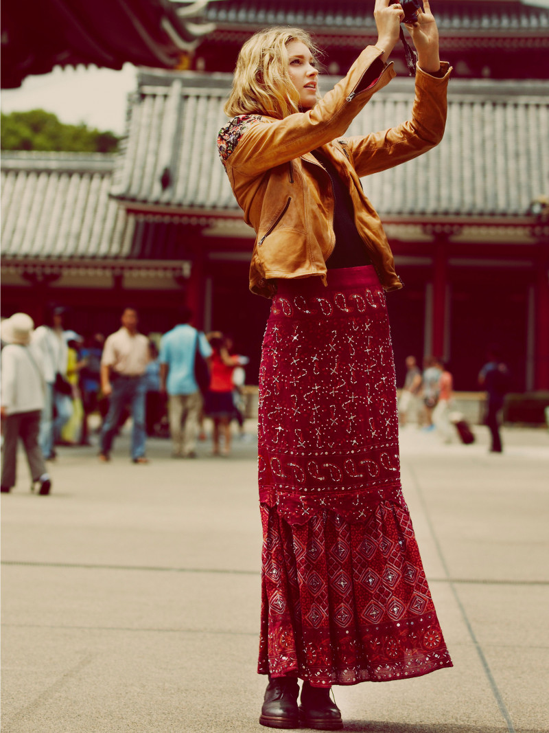 Elsa Hosk featured in  the Free People Lost in Tokyo lookbook for Fall 2013