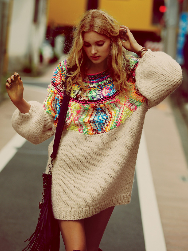 Elsa Hosk featured in  the Free People Lost in Tokyo lookbook for Fall 2013