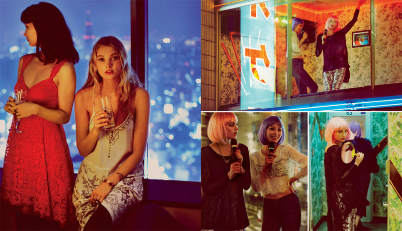 Elsa Hosk featured in  the Free People Lost in Tokyo lookbook for Fall 2013