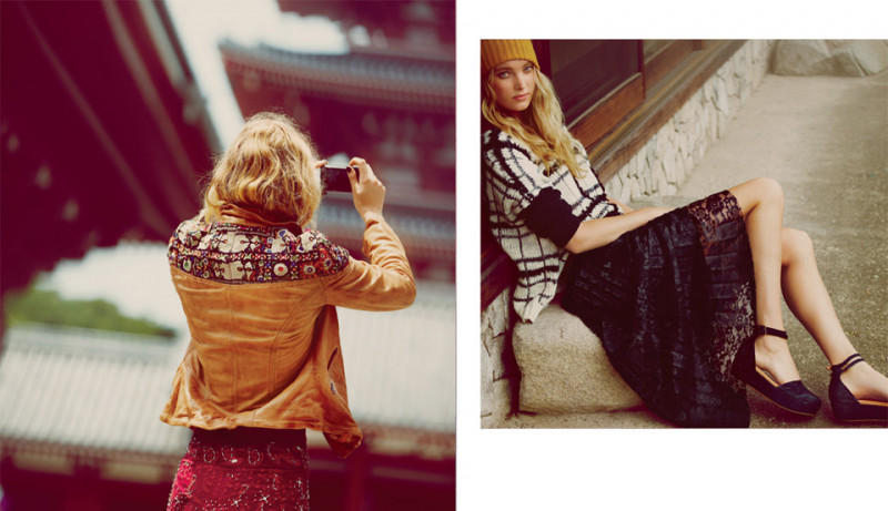 Elsa Hosk featured in  the Free People Lost in Tokyo lookbook for Fall 2013