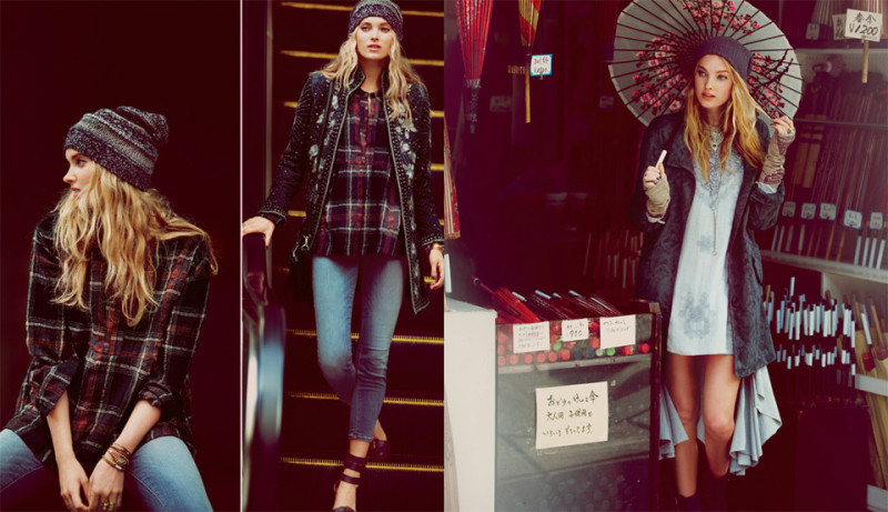 Elsa Hosk featured in  the Free People Lost in Tokyo lookbook for Fall 2013