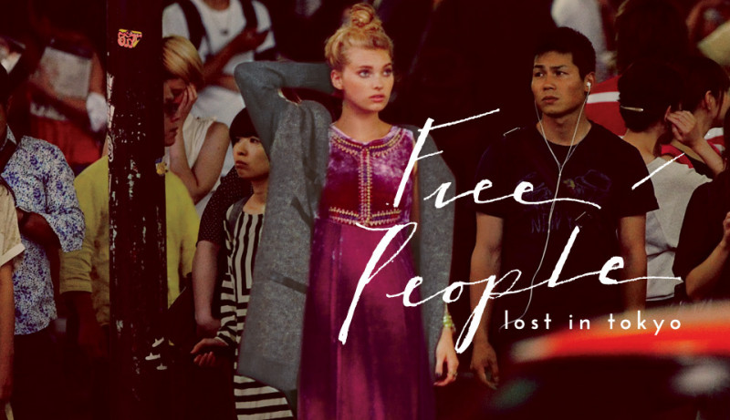 Elsa Hosk featured in  the Free People Lost in Tokyo lookbook for Fall 2013